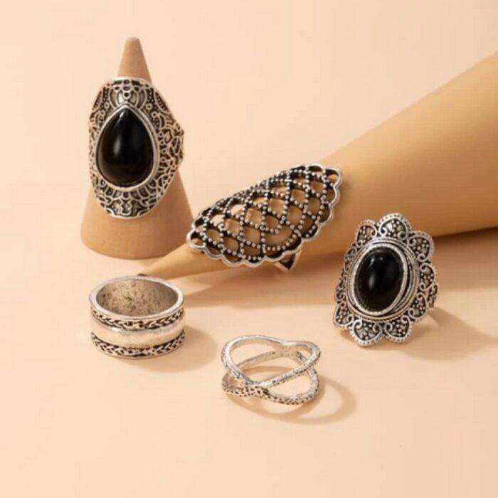 Black-stone-silver-ring-set-no26766-nocothebrand-1