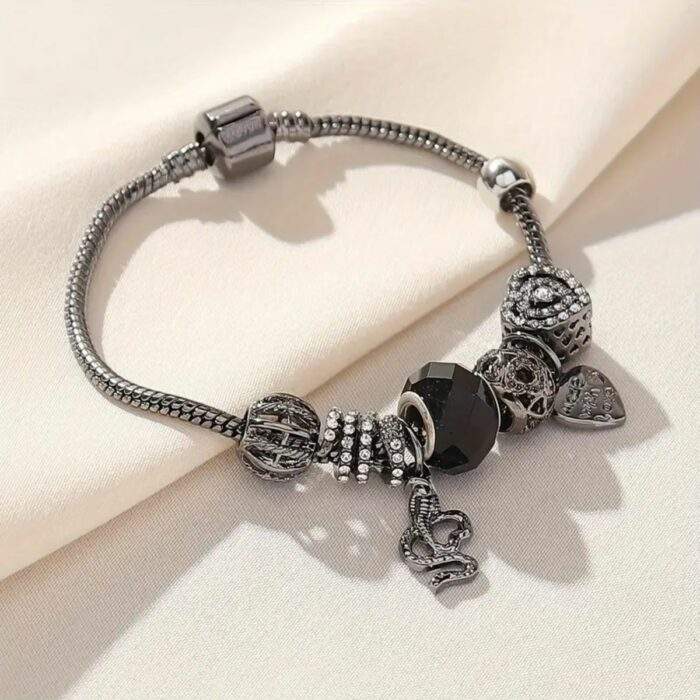 Black-elastic-snake-bracelete-no28688-nocothebrand-1