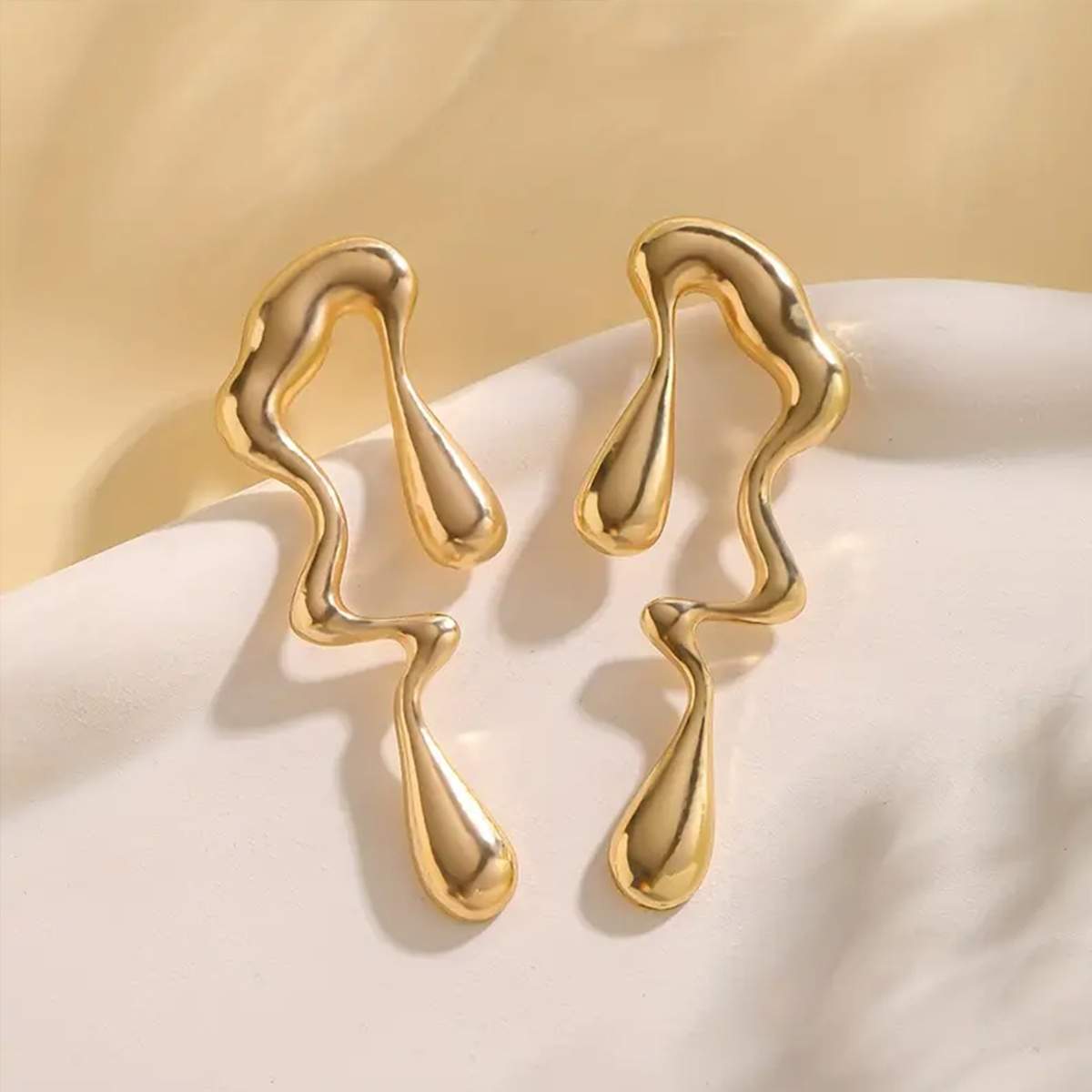 Liquid metal earrings - Image 3